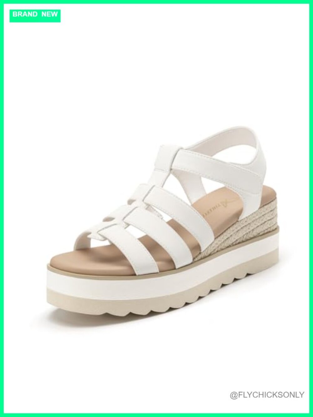 Espadrille Low Wedge Platform Sandals Adjustable Comfortable Summer Beach